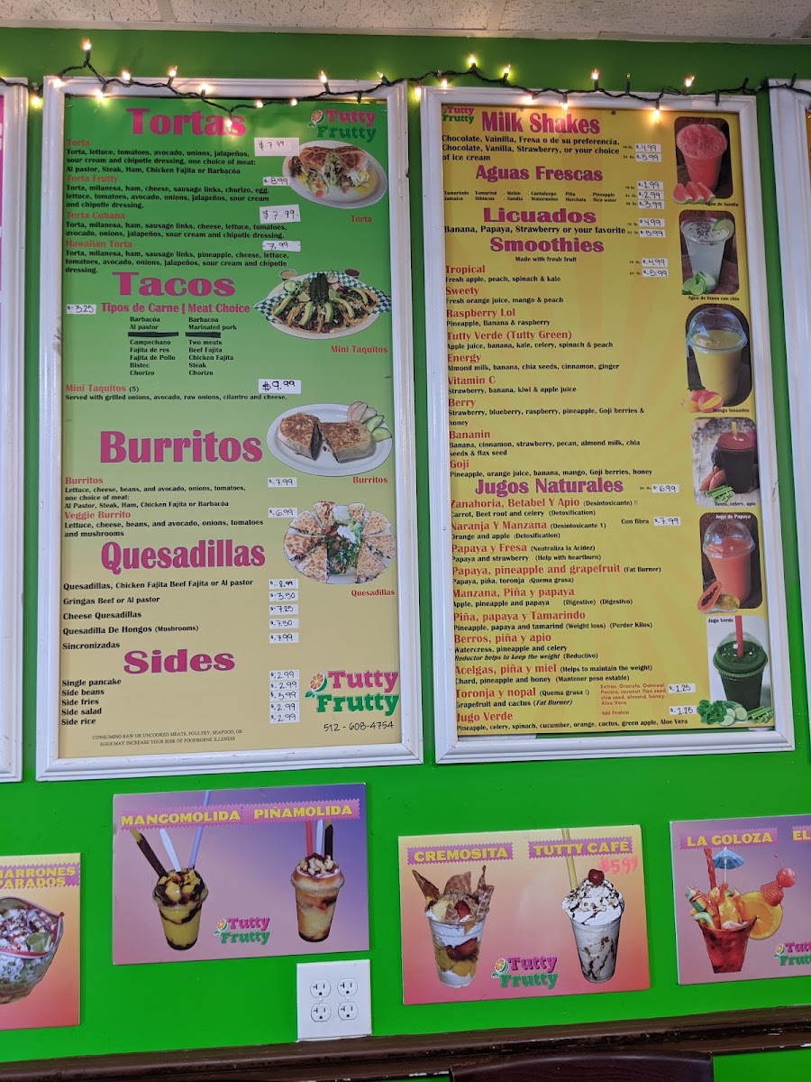 Tutty Frutty Menu - Image 2